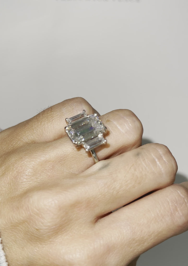 Emerald Cut Trilogy 5.90ct
