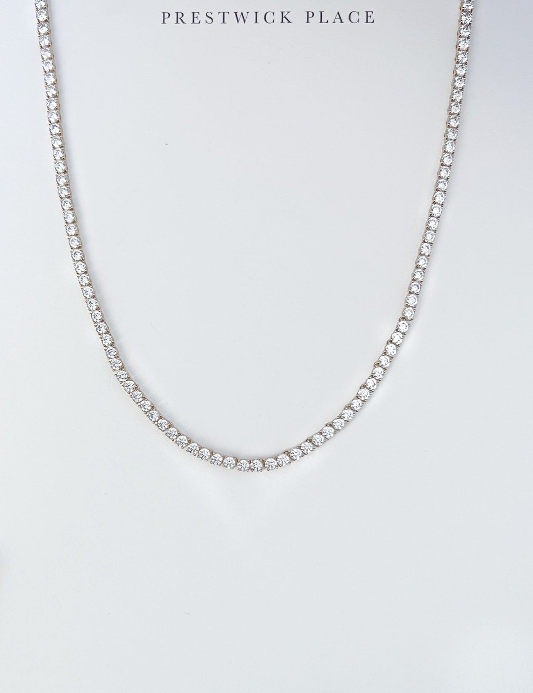38ct Lab Diamond Tennis Necklace - VS1