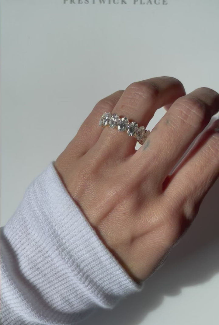 Full Oval Eternity Band 7.50ct - Moissanite