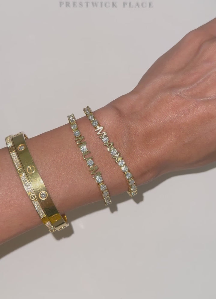 2.50ct Lab Diamond ID Tennis Bracelet
