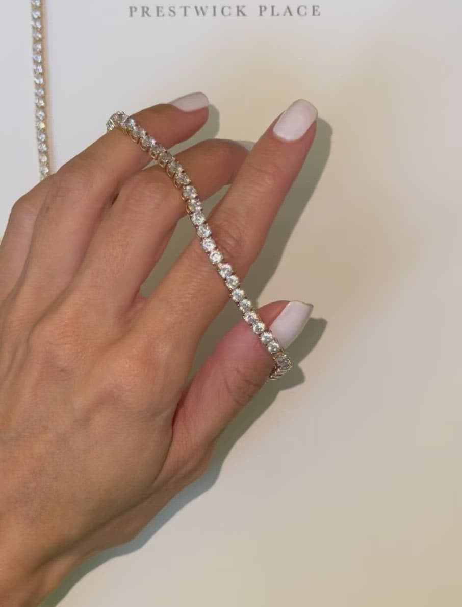 38ct Lab Diamond Tennis Necklace - VS1