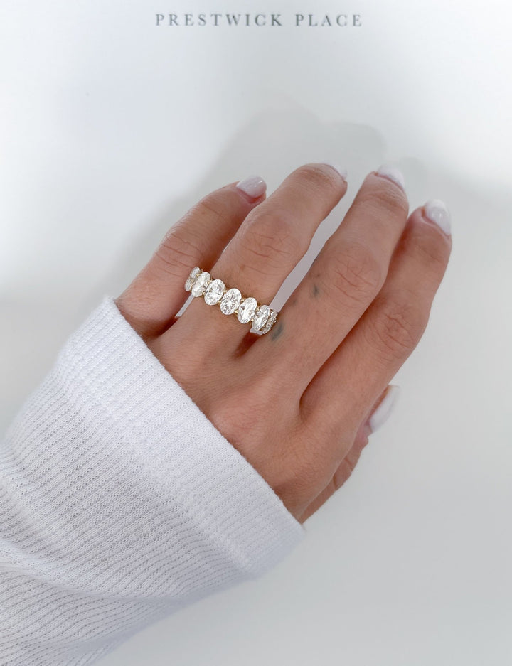Full Oval Eternity Band 7.50ct - Moissanite