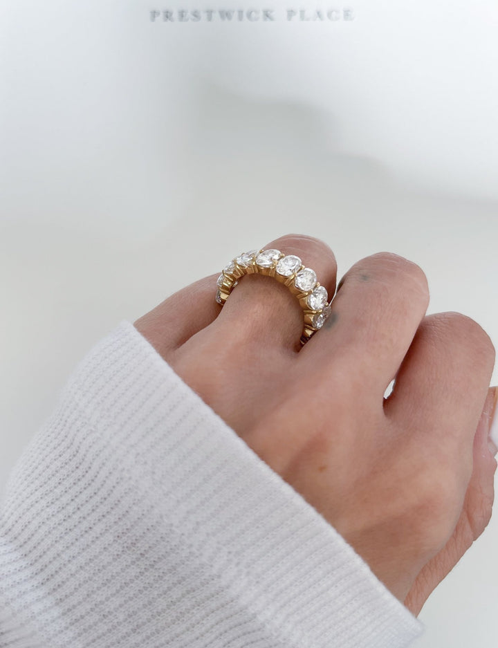 Full Oval Eternity Band 7.50ct - Moissanite