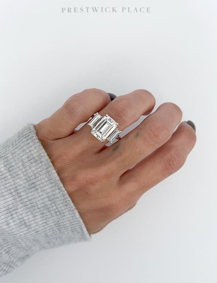 Emerald Cut Trilogy 5.90ct