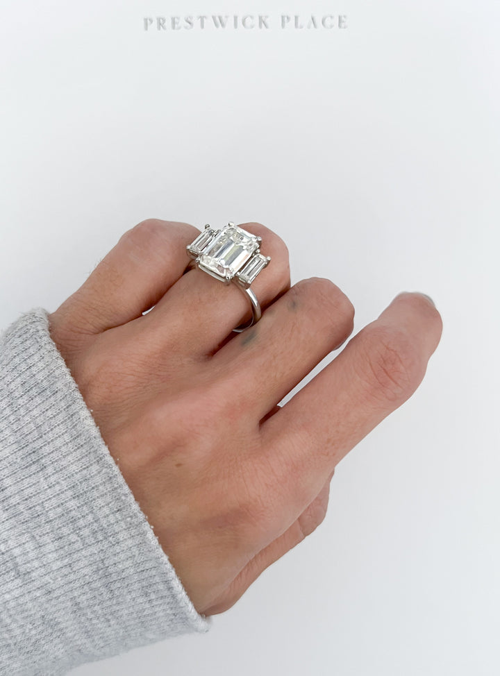 Emerald Cut Trilogy 5.90ct
