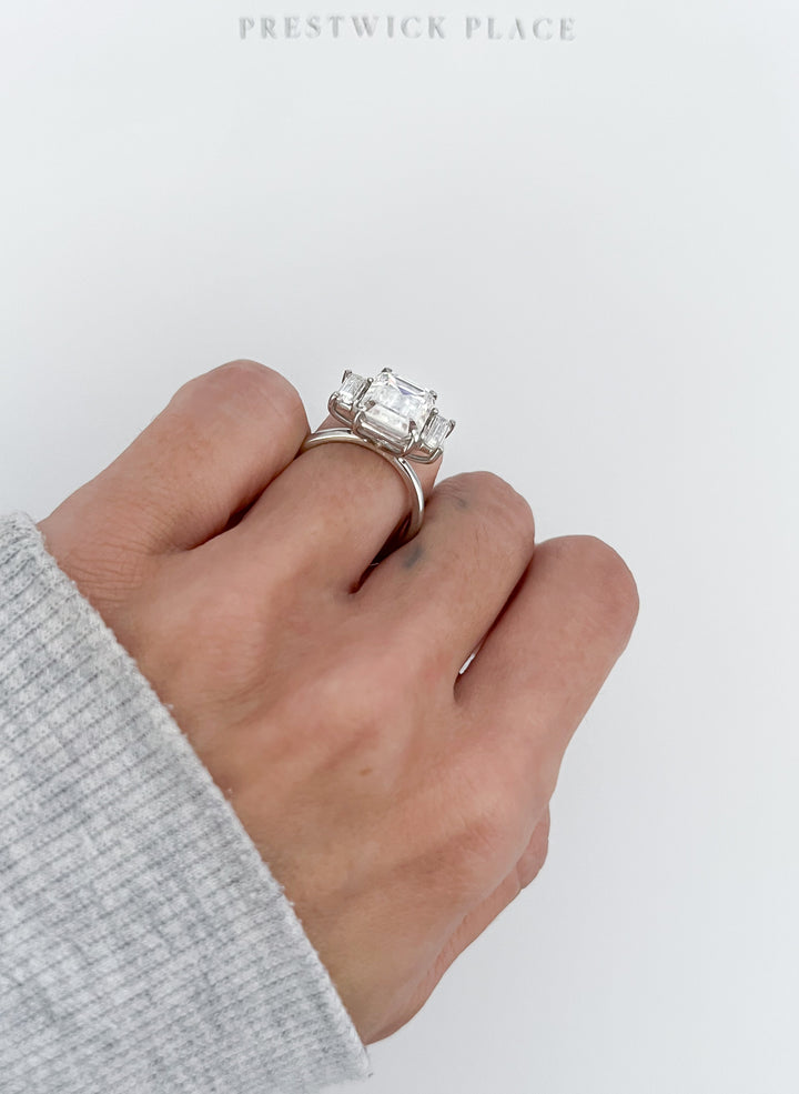 Emerald Cut Trilogy 5.90ct