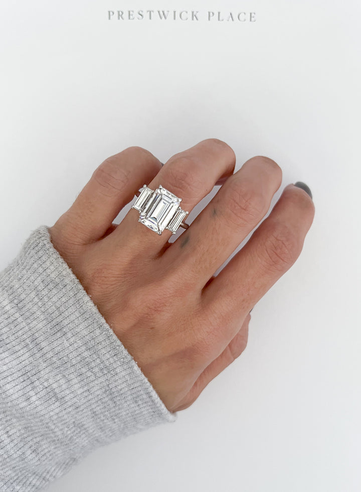 Emerald Cut Trilogy 5.90ct
