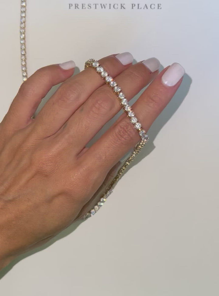 38ct Lab Diamond Tennis Necklace - VS1