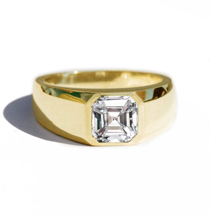 Mens Bezel Set Asscher Cut 1.50ct