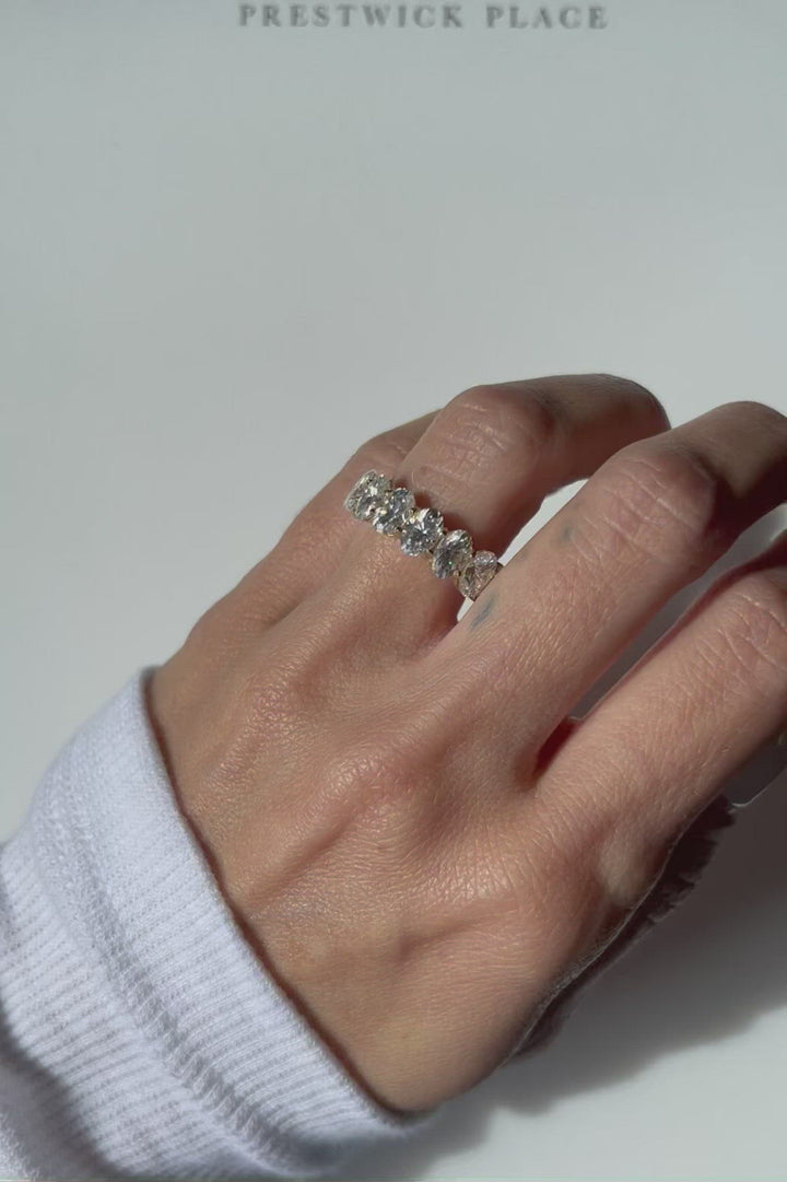 Full Oval Eternity Band 7.50ct - Moissanite