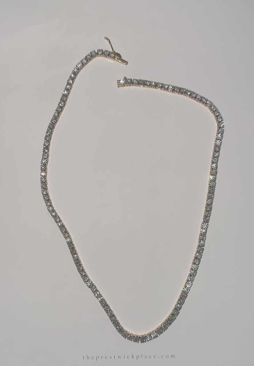 17ct Lab Diamond Tennis Necklace - VS1