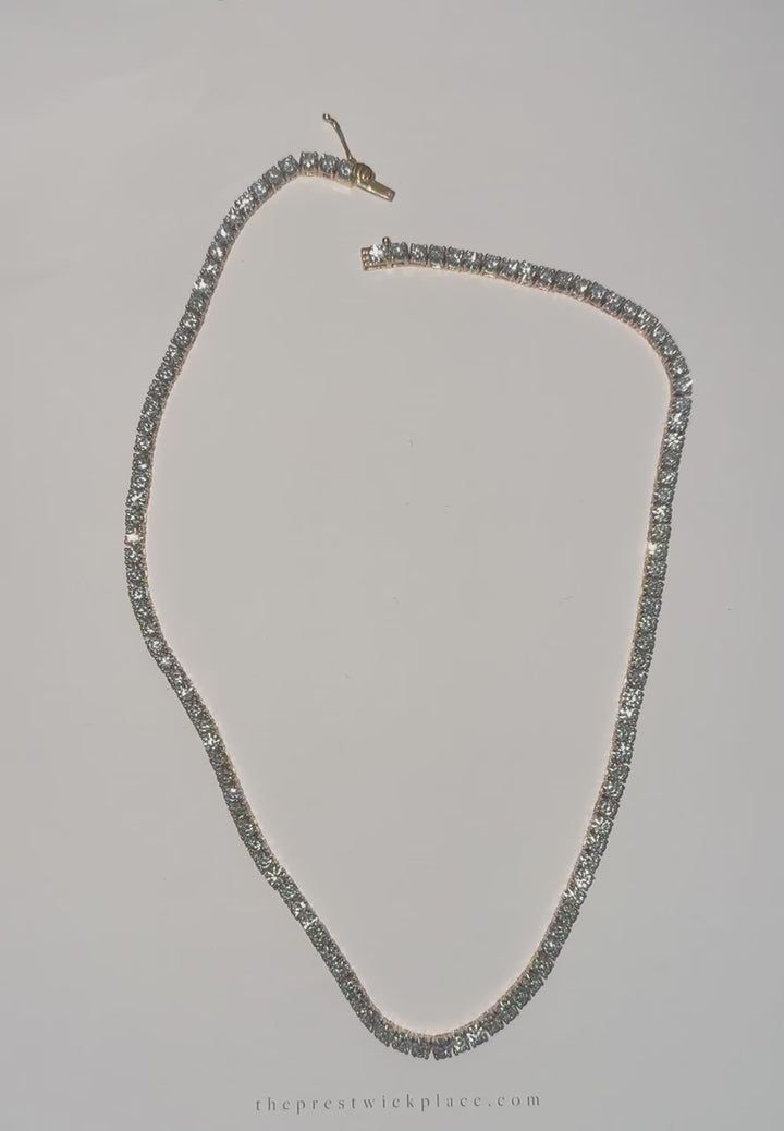 17ct Lab Diamond Tennis Necklace - VS1