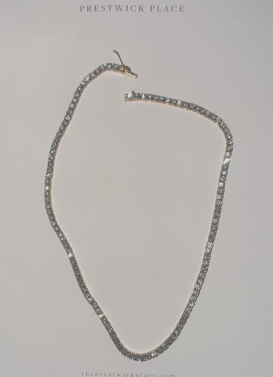 17ct Lab Diamond Tennis Necklace - VS1