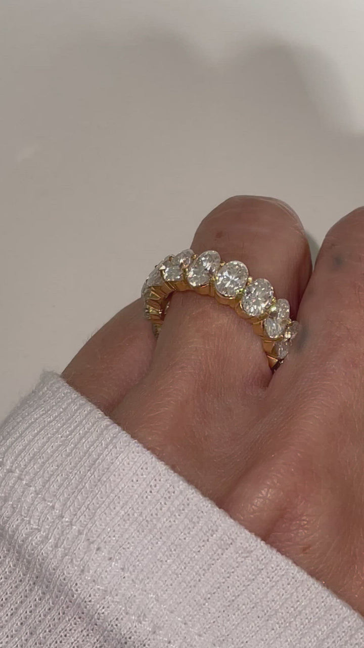 Full Oval Eternity Band 7.50ct - Moissanite
