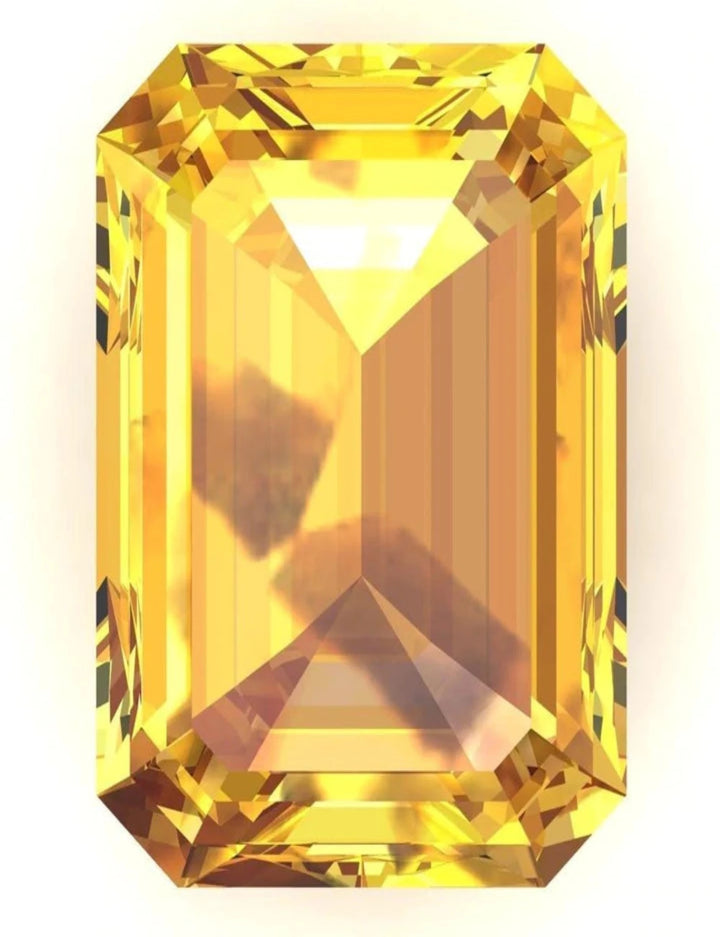 Emerald Cut Canary Yellow Sapphire