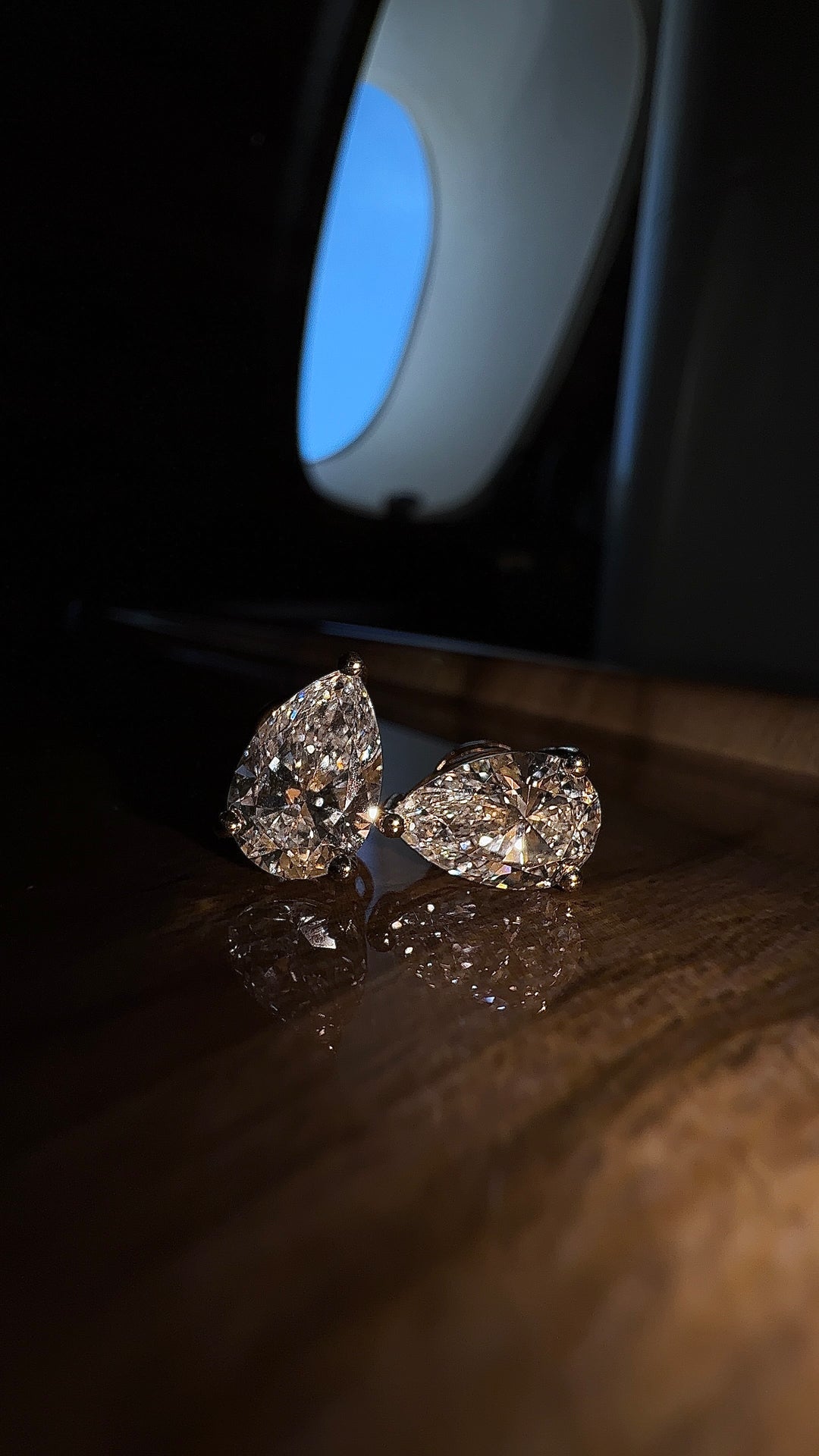 4.0ct Pair | Pear Diamond Earrings