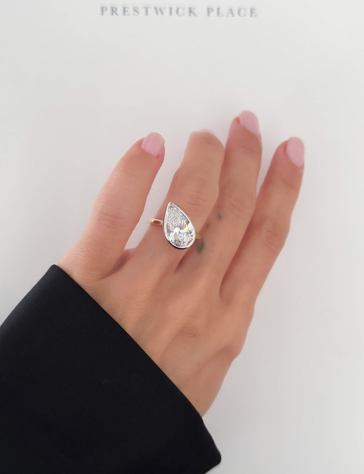 4.0ct Pitched Pear Lab Diamond