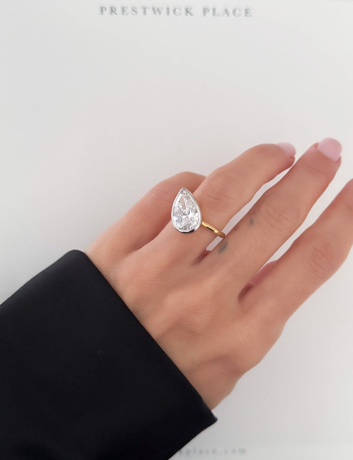 4.0ct Pitched Pear Lab Diamond