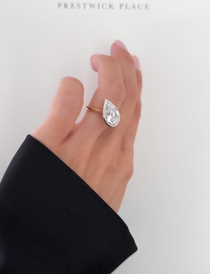 4.0ct Pitched Pear Lab Diamond