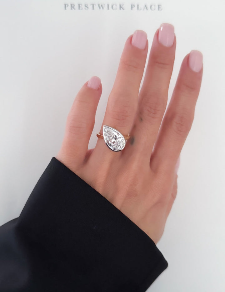 4.0ct Pitched Pear Lab Diamond