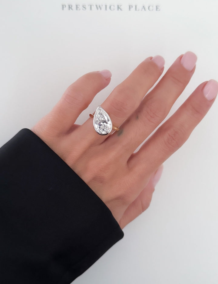 4.0ct Pitched Pear Lab Diamond