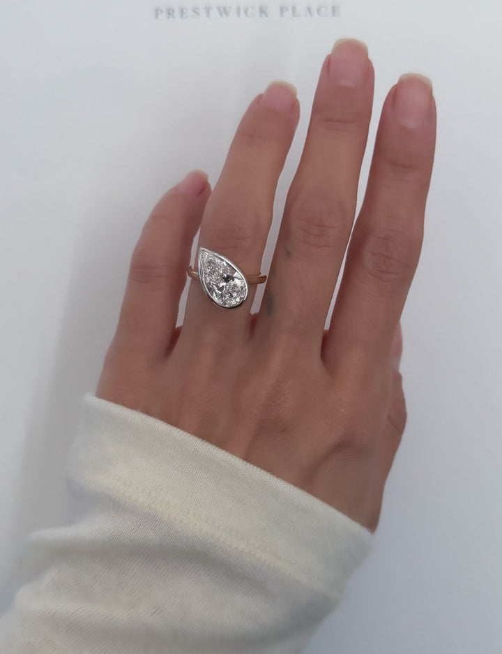 4.0ct Pitched Pear Lab Diamond