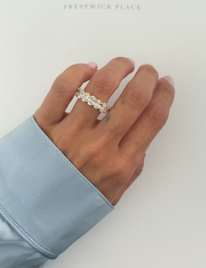 4.0ct Half-Oval Lab-Diamond Eternity Band