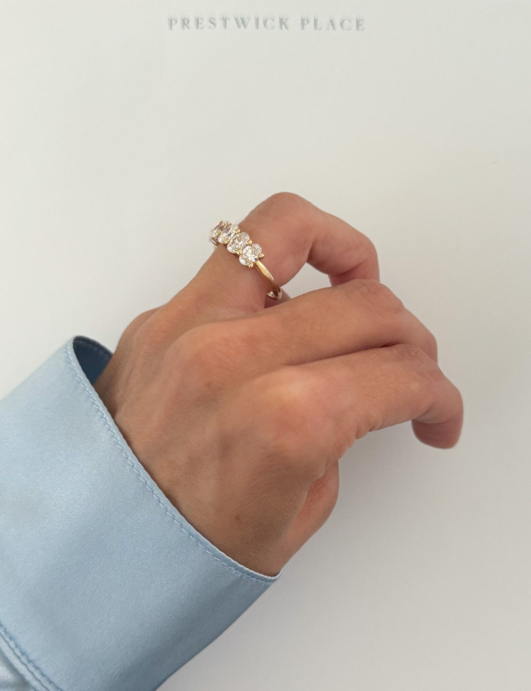4.0ct Half-Oval Lab-Diamond Eternity Band