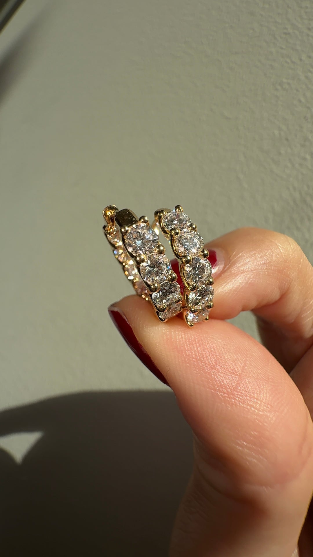 5.4ct Pair | Diamond Hidden Halo Huggie