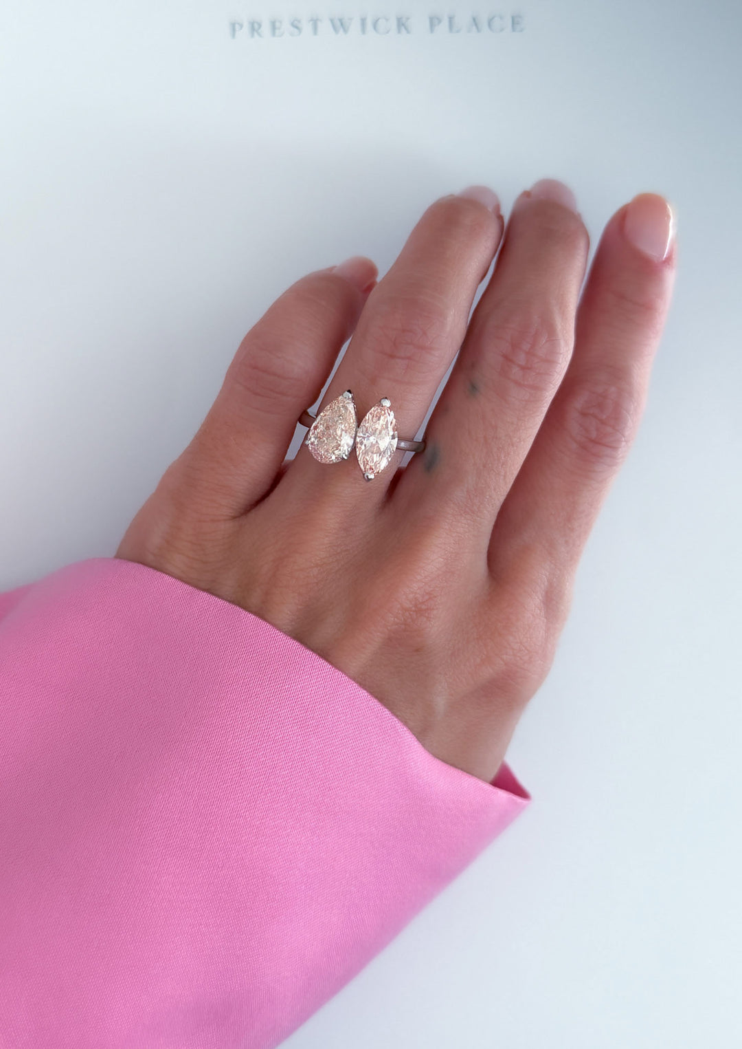 Pink Diamond Chloe Two-Stone 3.5ct