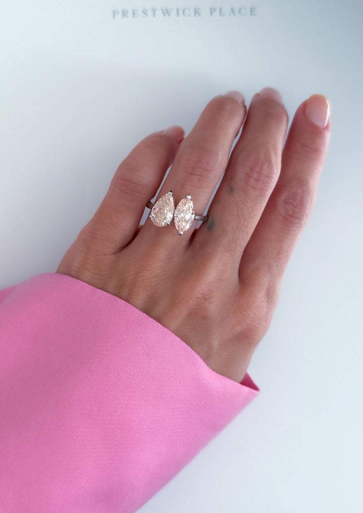 Pink Diamond Chloe Two-Stone 3.5ct