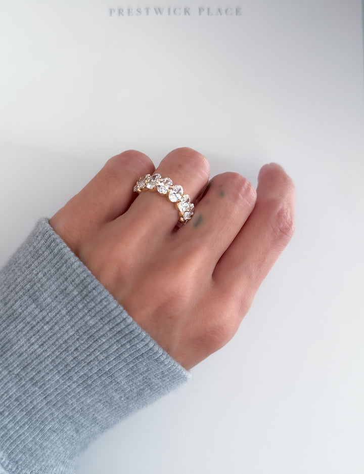 4.0ct Half Oval Eternity Band - Diamond