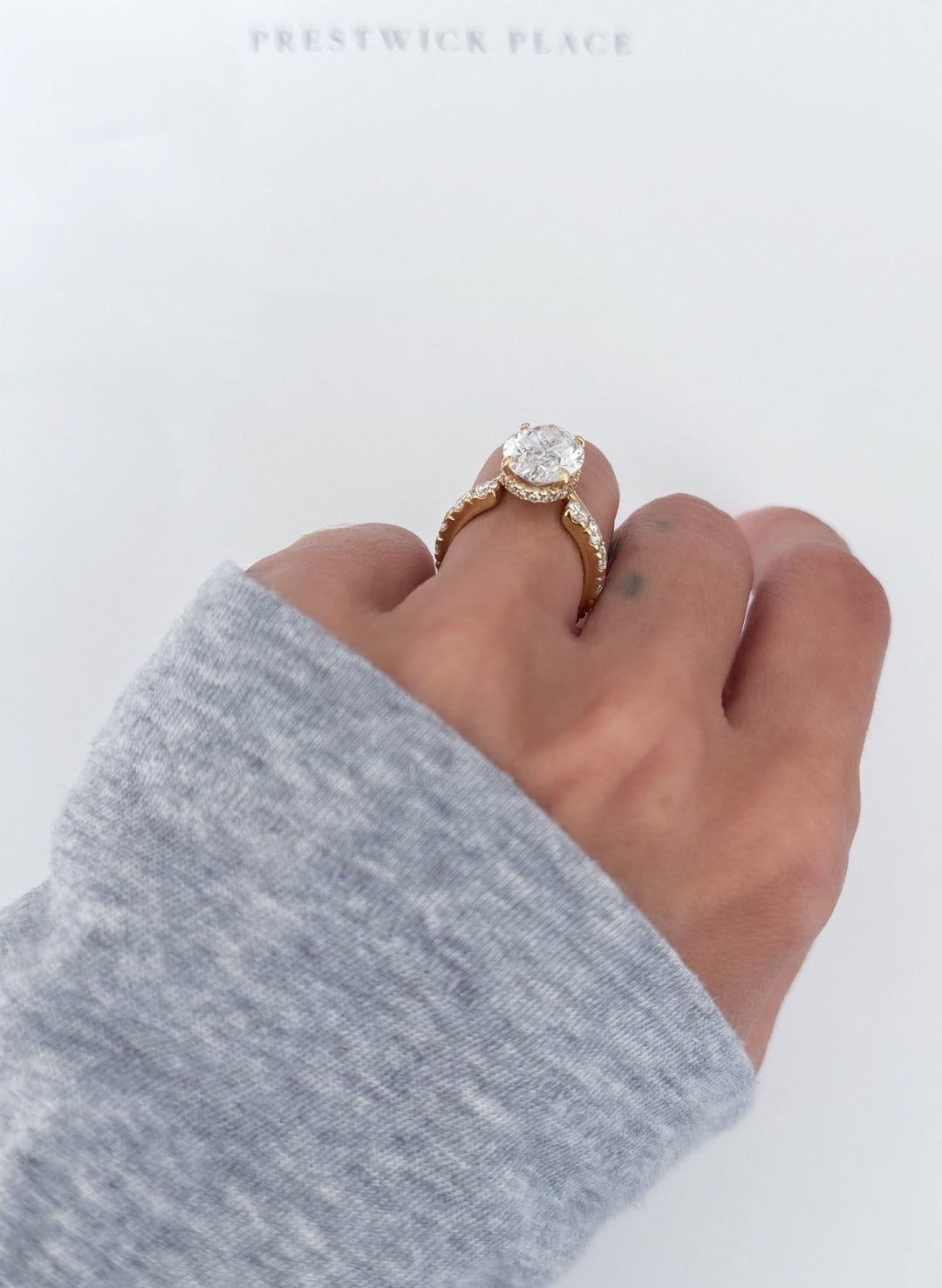 Open Ceremonial Wedding Band - 2.0ct Lab Diamond