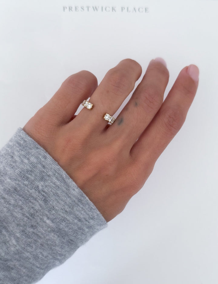 Open Ceremonial Wedding Band - 2.0ct Lab Diamond