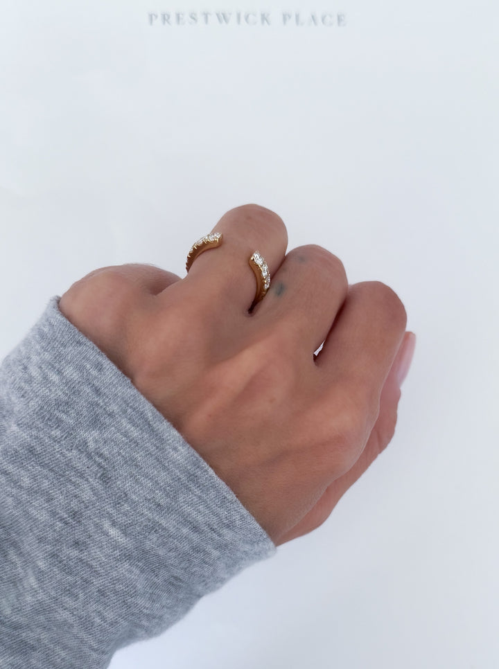 Open Ceremonial Wedding Band - 2.0ct Lab Diamond