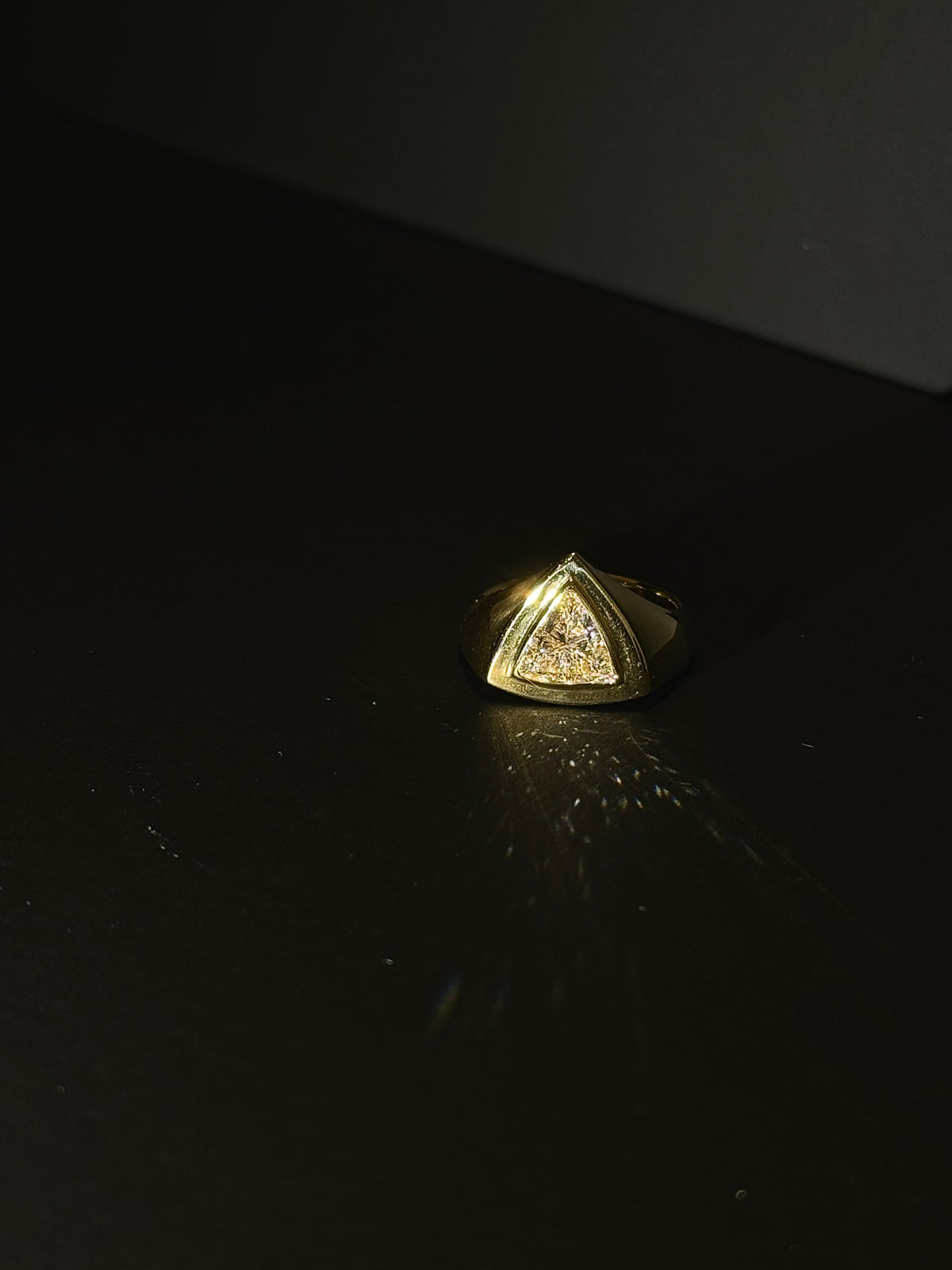 1.0ct Trillion Cut Totem Ring