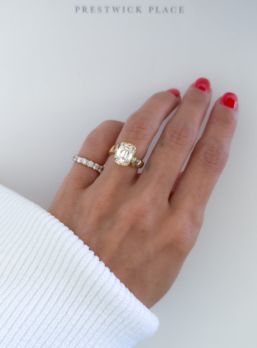 3.0ct Hammered Old Mine Diamond