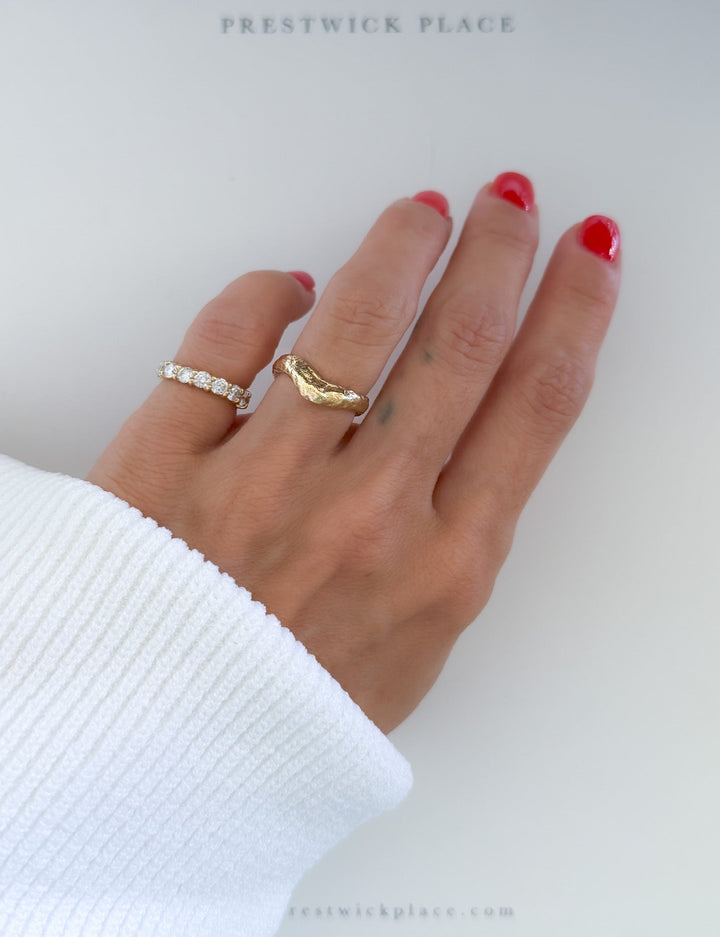Hammered Wedding Band