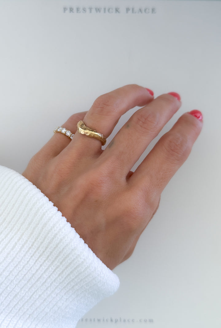 Hammered Wedding Band