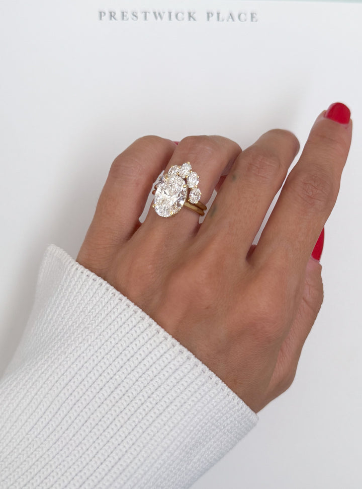 1.30ct Oval Lab-Diamond Crown Band