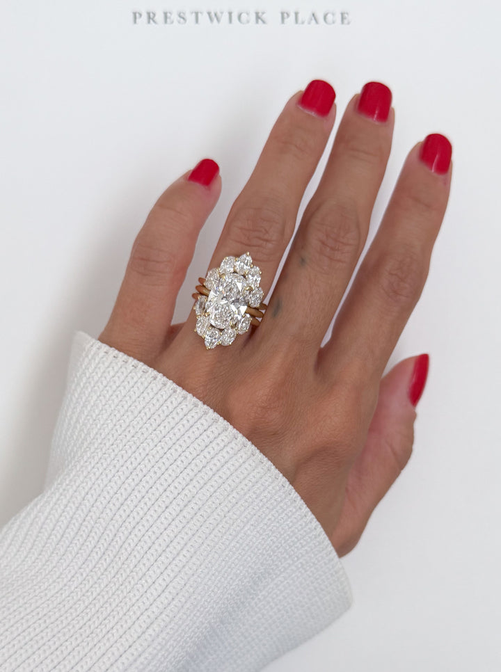 1.30ct Oval Lab-Diamond Crown Band