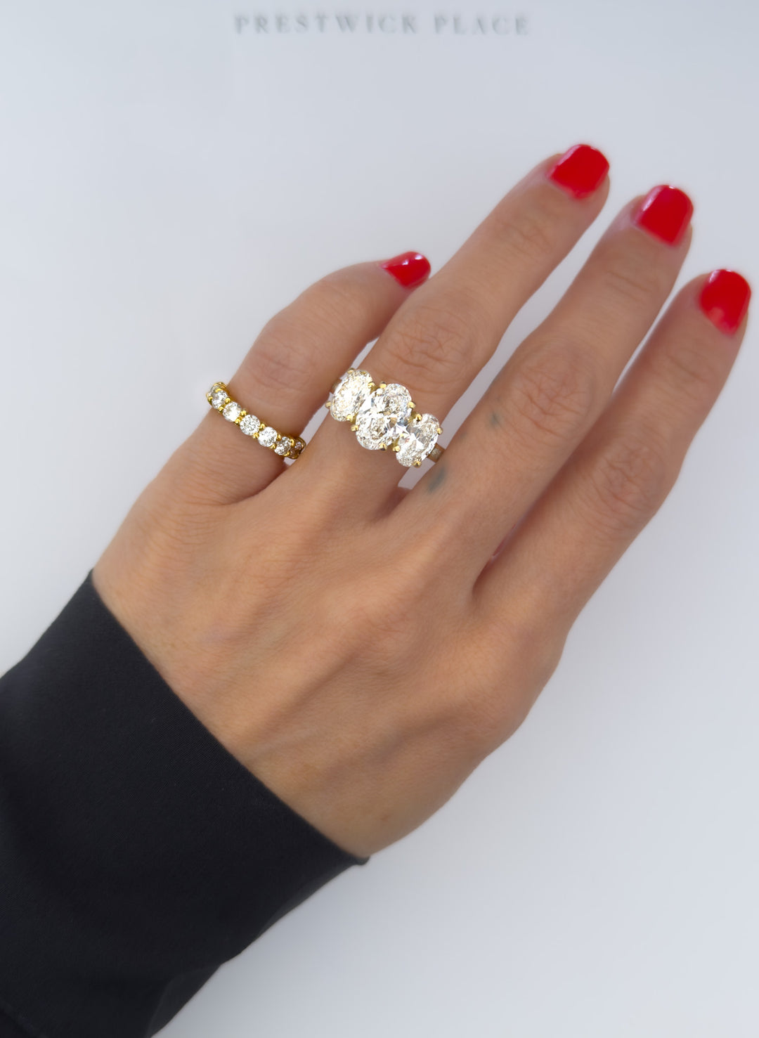 4ct Full Oval Trilogy - Lab Diamond