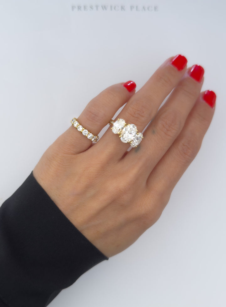4ct Full Oval Trilogy - Lab Diamond