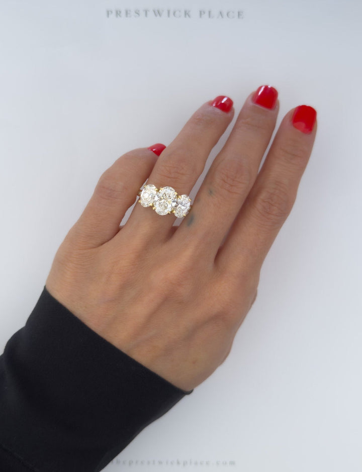 4ct Full Oval Trilogy - Lab Diamond