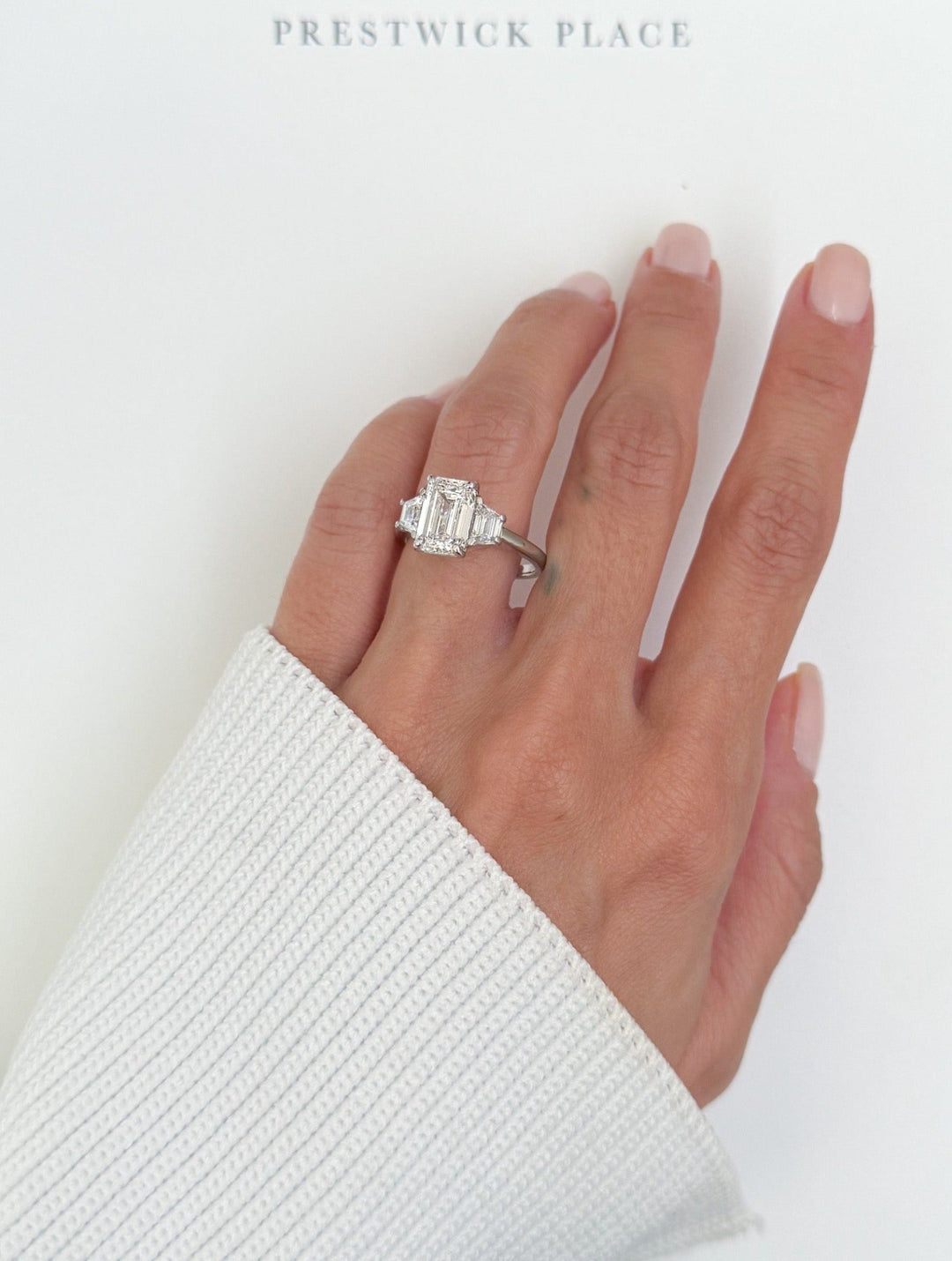 Emerald Cut Trilogy - 3.2ct Lab Diamond