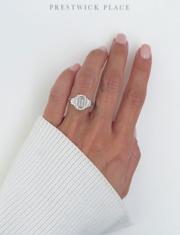 Emerald Cut Trilogy - 3.2ct Lab Diamond