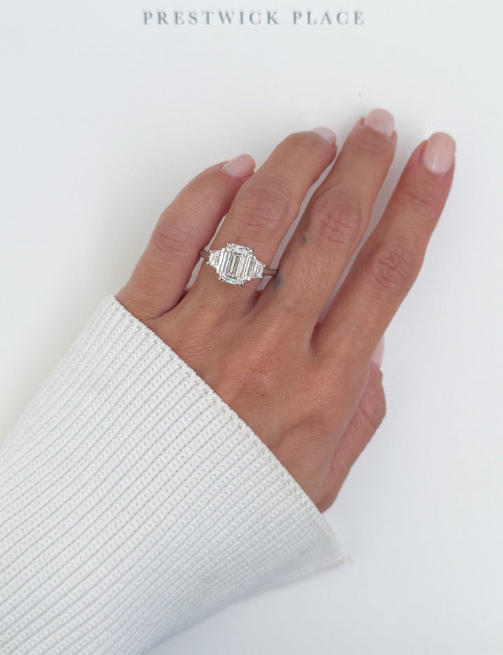 Emerald Cut Trilogy - 3.2ct Lab Diamond