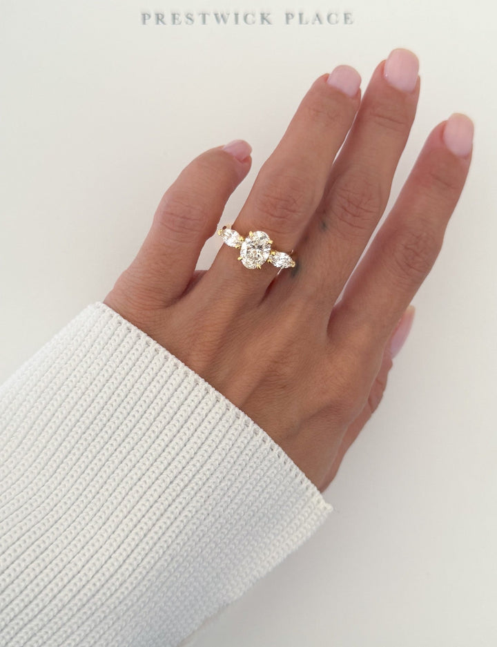 Oval Marquise Trilogy - 2.1ct Lab Diamond