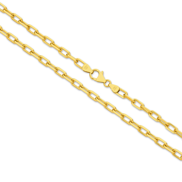 Diamond Cut Paperclip Necklace