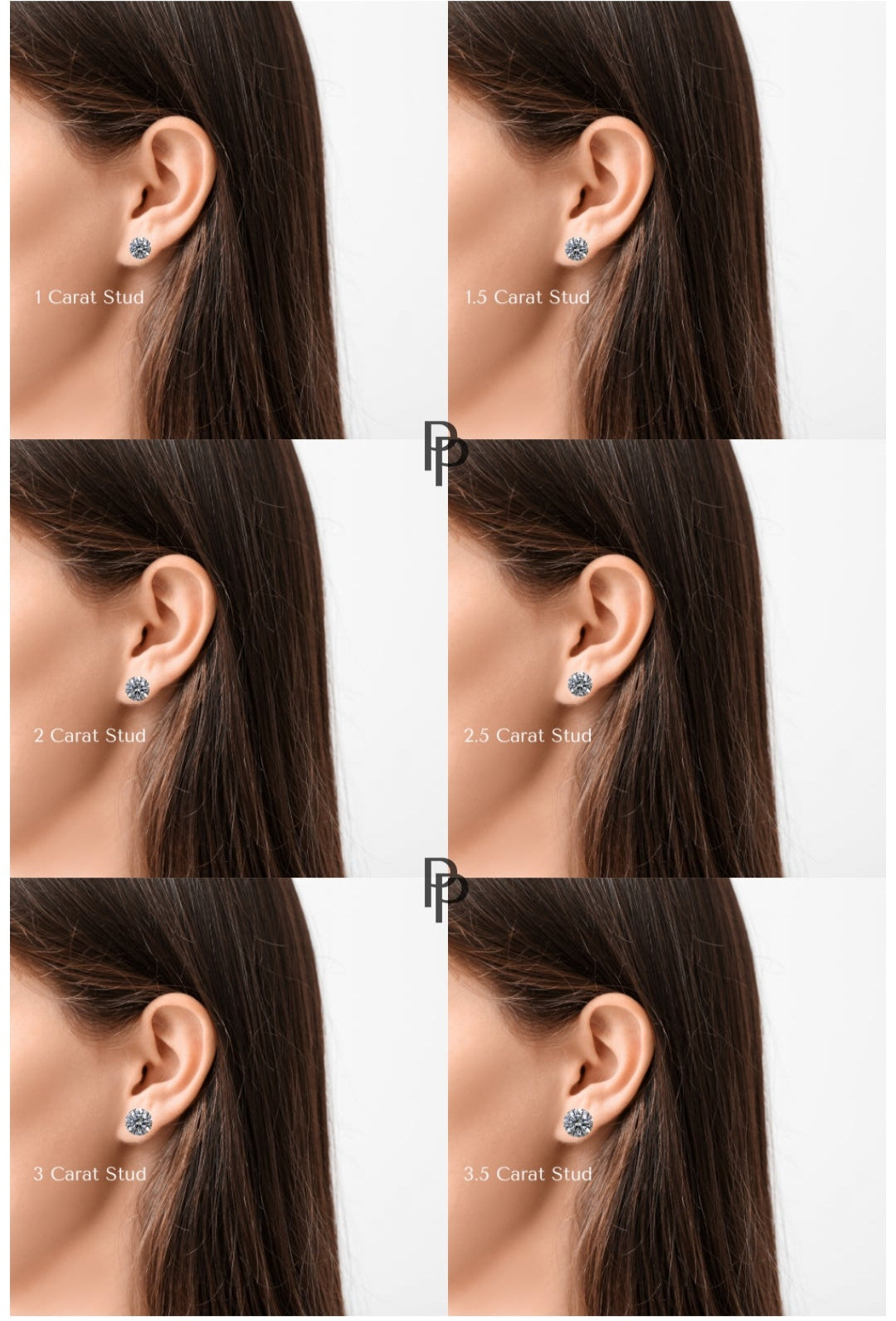 6.0ct Pair | Lab Diamond Round Cut Earrings